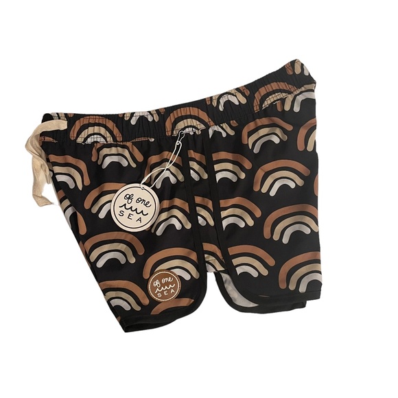 Of One Sea Swim Water‎ Board Beach Shorts Lava Rainbow NWT Size 32 - Picture 6 of 6